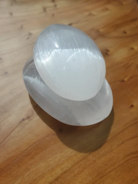 Selenite Palm Stone