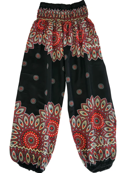 Harem Pants   Boho Blossom Bloom Black