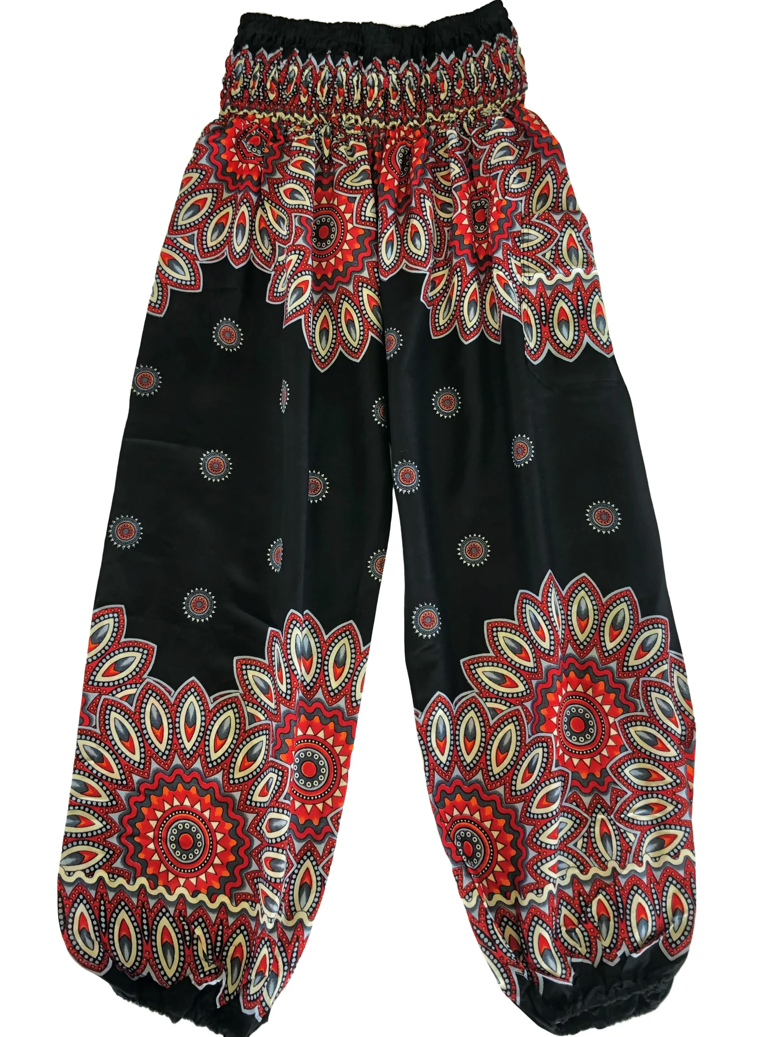 Harem Pants Boho Blossom Bloom Black