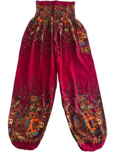 Harem Pants   Boho Pink Flower