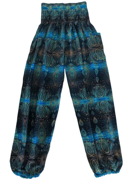 Harem Pants   Boho Peacock Blue