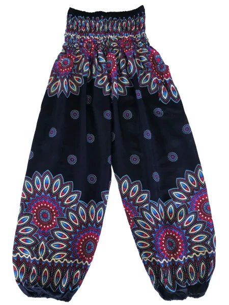 Harem Pants   Boho Blossom Bloom Navy Blue