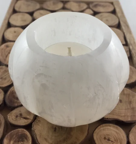 Selenite Tealight Candle Holder