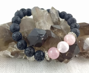 Aromatherapy Gemstone Bracelet Rose Quartz