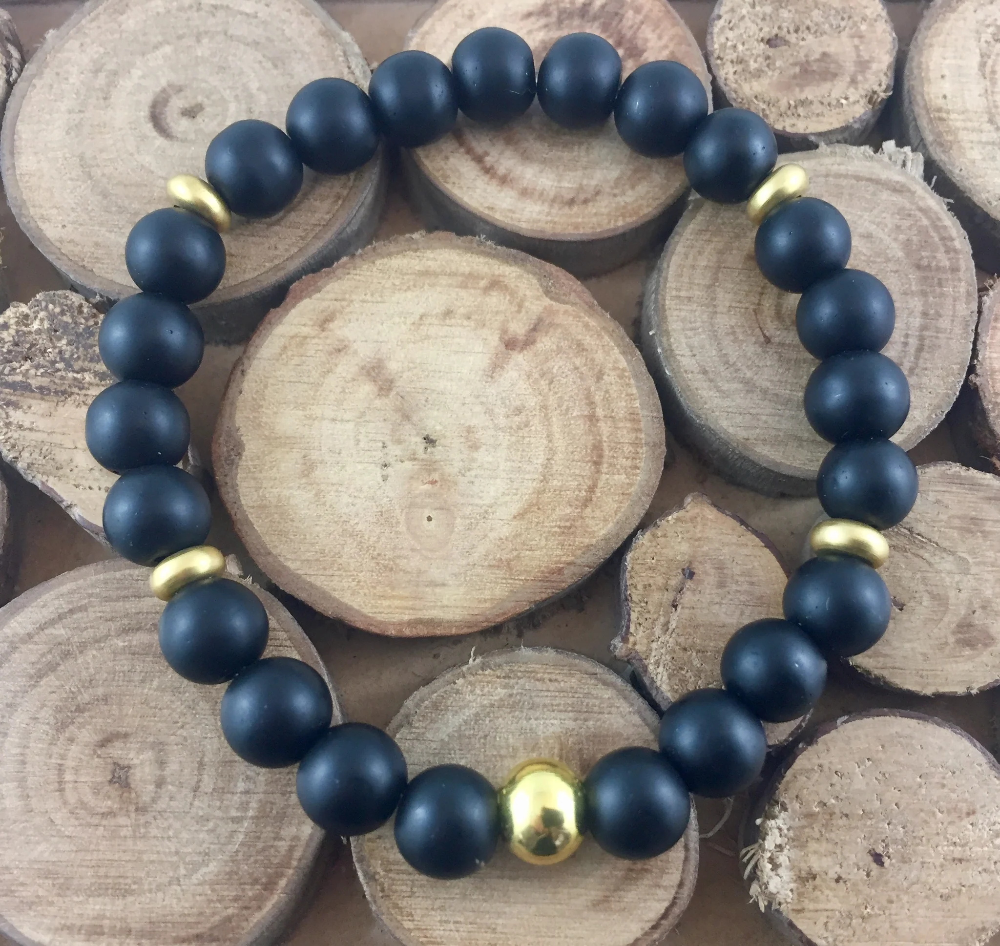 Gemstone Healing Bracelet Black Onyx - Image 2