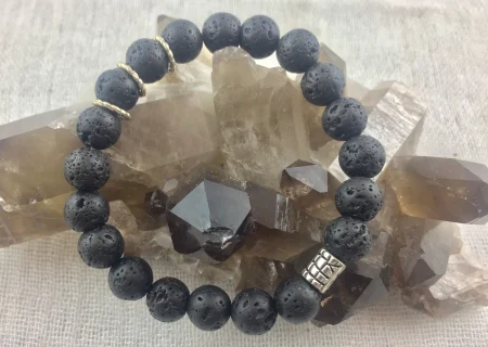 Aromatherapy Gemstone Bracelet Lava