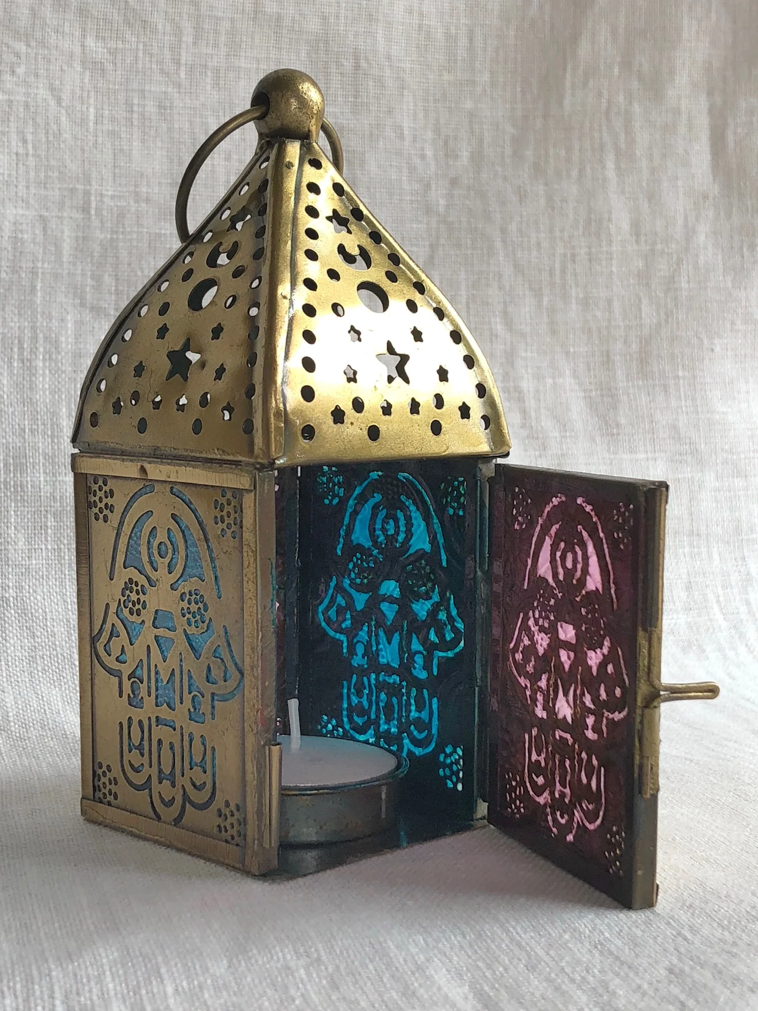 Moroccan Style Lantern Mini Hand of Fatima - Image 3