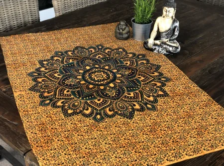 Tapestry Orange Mandala small
