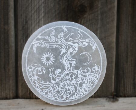 Selenite Charging Plate Tree Of Life